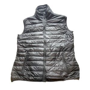Sportcaster Vest Adult 2XL XXL Black Down‎ Puffer Nylon Full Zip Outdoor Mens